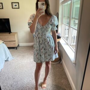 Hill House Blue Floral Mini Dress